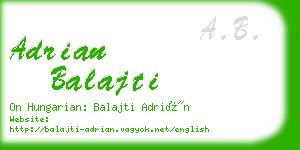 adrian balajti business card